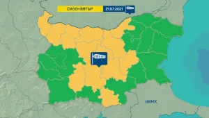 Жълт код за силен вятър на 21 и 22 юли
