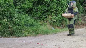 Военнослужещи унищожиха 100 мм снаряд, открит в Плевен (СНИМКИ)