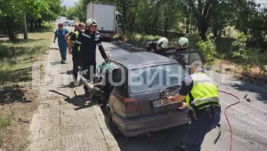 Тежка катастрофа в Пазарджишко, пожарникари режат ламарини заради пострадал (СНИМКИ)