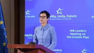 „Вашата идентичност са пинджурът и пълнените чушки“: Еврокомисарят по разширяването в Скопие