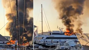 Суперяхтата Sea Lady II изгоря в Сен Тропе