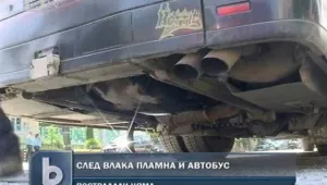 Автобус пламна в центъра на Враца