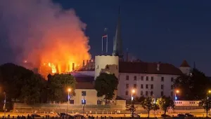 Над 3000 кв.м. от историческия замък в Рига са унищожени от пожар