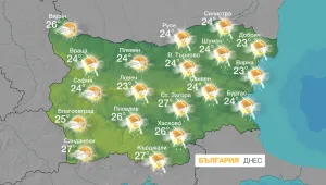 Дъжд и гръмотевици в следобедните часове