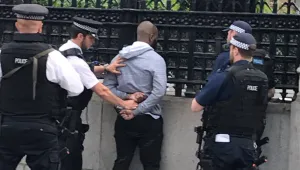 Задържаха мъж с нож до британския парламент