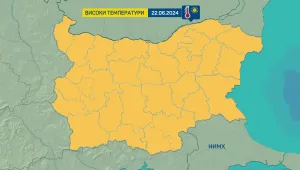Жълт код за високи температури в събота 