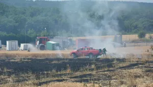 Пожар унищожи над 400 дка ниви с пшеница в Ямболско
