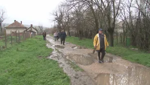 Река Скът заля ниви и улици в село Нивянин