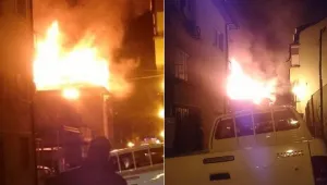 Пожар унищожи покривите на две къщи в Благоевград 