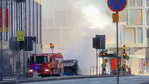 Бус се взриви в центъра на Стокхолм
