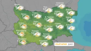 Облачно с краткотрайни превалявания днес