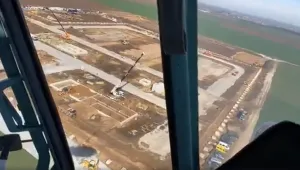 Борисов инспектира от въздуха строителството на компресорна станция „Расово“