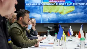 Премиерите на Полша, Чехия и Словения се срещнаха със Зеленски в Киев