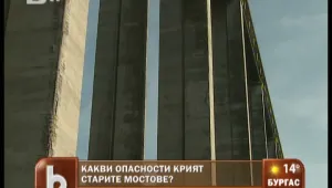 Стърчащи арматури и падащи парчета бетон от виадукта на Витиня