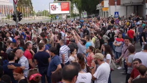 Четвърта вечер на протести в Македония