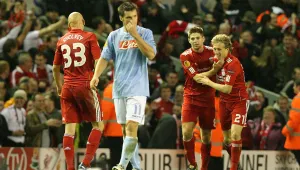 Джерард отбеляза хеттрик при победата на Ливърпул над наполи с 3:1