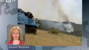 100 декара горят в парк 