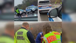 Германски полицаи оказват първа помощ при катастрофа на АМ „Тракия“