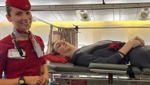 Най-високата жена в света за първи път летя със самолет
