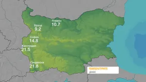 Температури над 20 градуса и утре