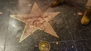 Вандал раздроби с огромен чук звездата на Доналд Тръмп (ВИДЕО)