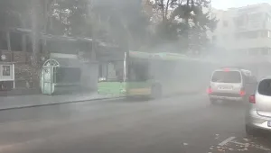 Автобус на градския транспорт във Велико Търново се запали в движение