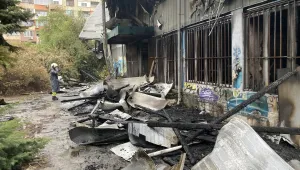 Изгорялата сграда в 