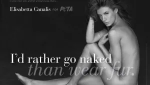 Елизабета Каналис се съблече за PETA 