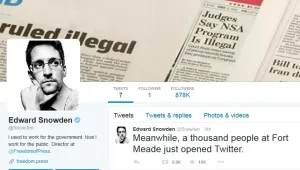 Едуард Сноудън си направи Twitter профил