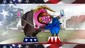 Българска карикатура на US дебата обиколи света