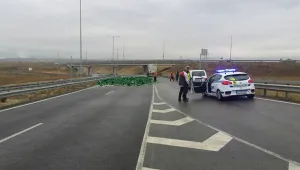 Камион  изсипа бира на магистрала 