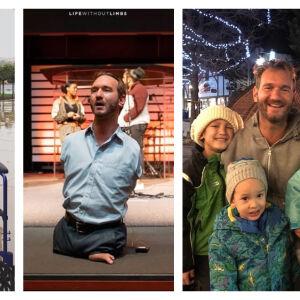 Мъж роден без ръце и крака, който рисува, плува, има 4 деца и мотивира милиони (СНИМКИ)