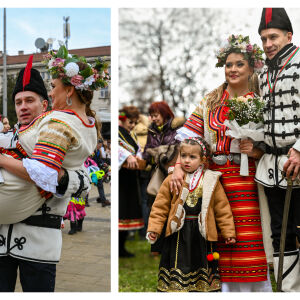 Иво и Виолета си казаха „Да“ на Сурва - под екота на чанове вместо сватбен марш (СНИМКИ)