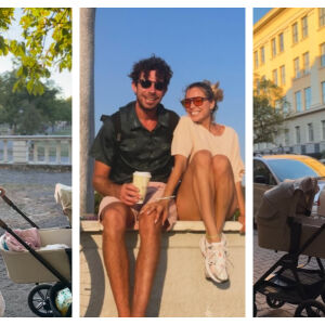Рая Пеева и Явор Бахаров на първа разходка с бебе Леа (СНИМКИ)