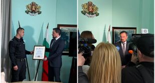 Наградиха граничния полицай, помогнал на украинците да излязат от обърналия се автобус