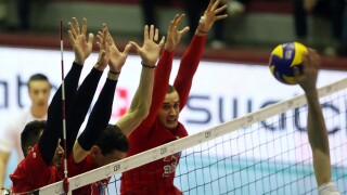 Волейболният финал при мъжете в зала 
