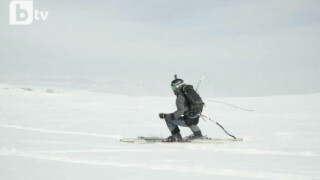 С хвърчило върху сняг (ВИДЕО)