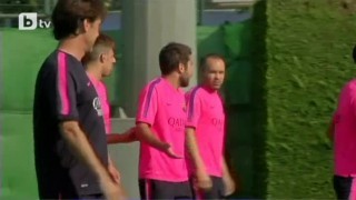 Луис Суарес тренира за първи път с Барселона (ВИДЕО)