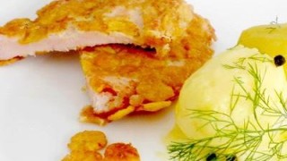 Панирано пиле с кашкавал