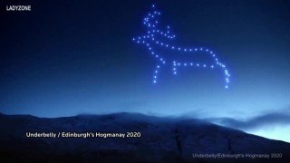 Магични фигури в небето над Единбург (ВИДЕО)