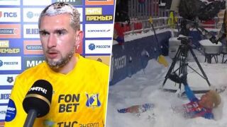 Мач при виелица и адски студ: В Русия са по къс ръкав (СНИМКИ)