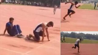 Бяга сам във финал на 100 м, после изгоря с допинг (ВИДЕО)