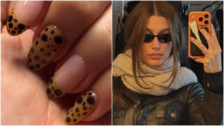 Хейли Бийбър постави ясно тенденциите в маникюра за зимата: Кажете да на леопардовия принт! (СНИМКИ)