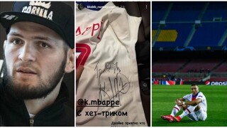 Историческата фланелка на Мбапе е притежание на Хабиб (ВИДЕО)