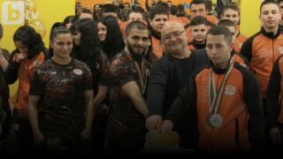 Торта и шампанско за еврошампиона Ангел Русев (ВИДЕО)