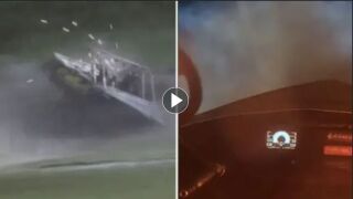 590 конски сили: Ученик оцеля в горяща суперлодка (ВИДЕО)