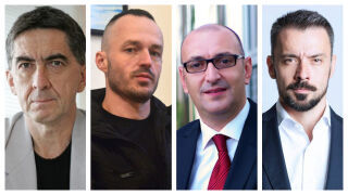 Снимка: Бойко Станкушев, доц. Стойчо Стойчев, Милен Керемедчиев и Кристиян Шкварек