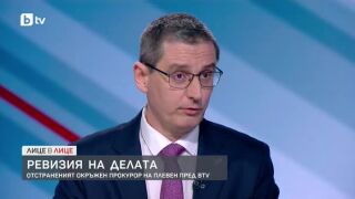 Снимка: Отстраненият окръжен прокурор на Плевен Владимир Николов пред bTV