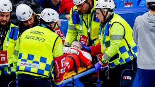 Удар с кънка в окото прати полякиня в болница