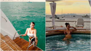 Става горещо! Селена Гомес и Нина Добрев на една яхта по бански (СНИМКИ)
